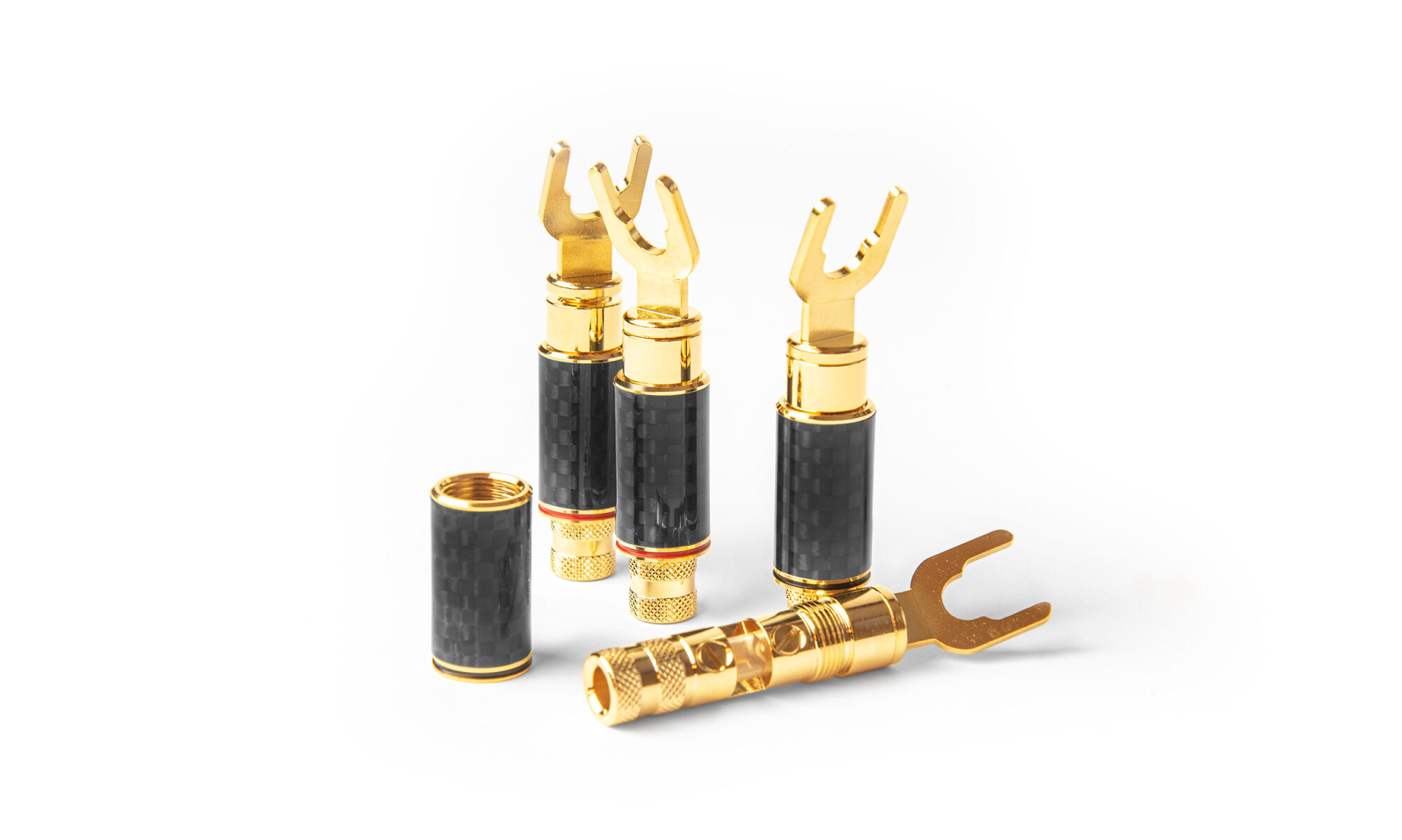 TCI Black CF Spades Gold Plated
