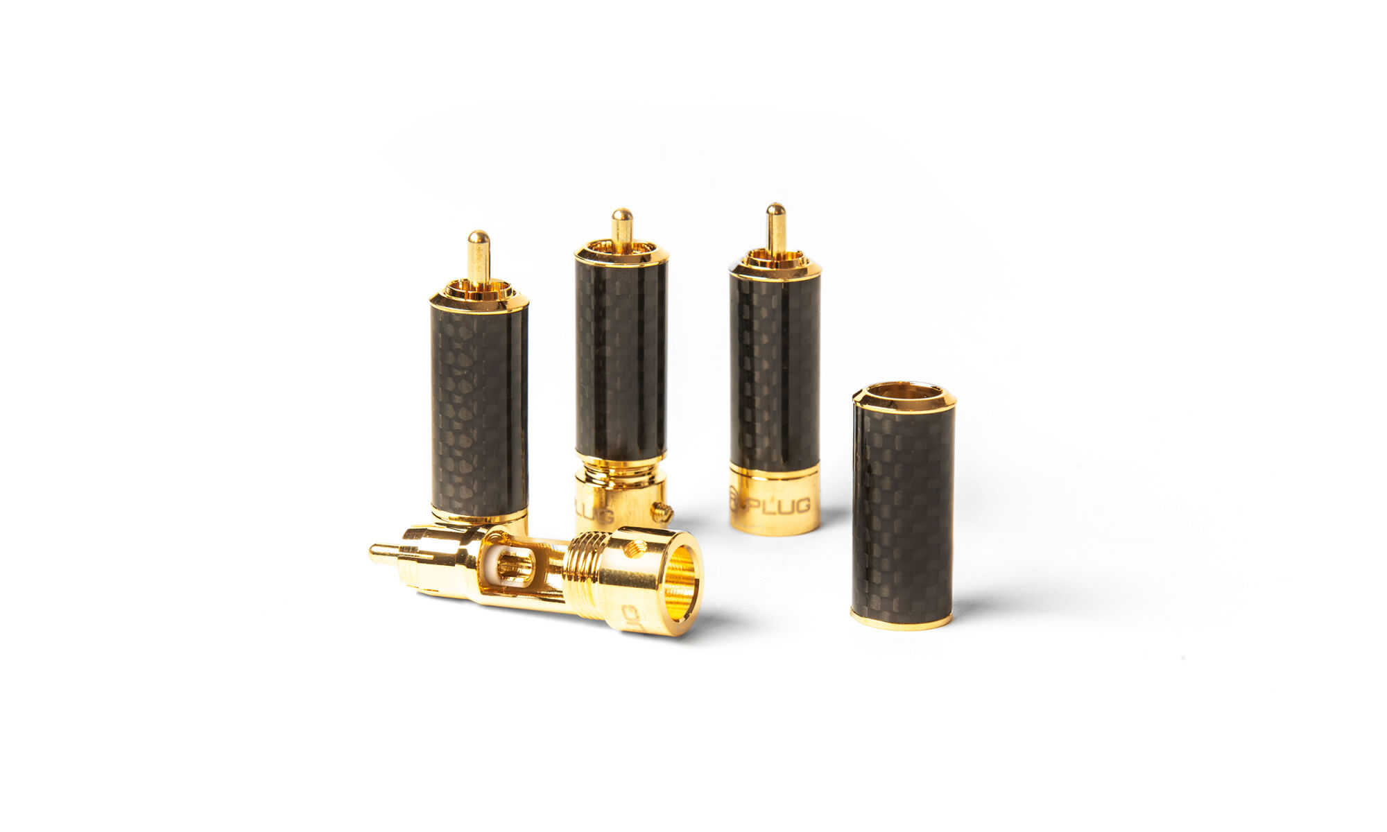 TCI True-Plug™ Black CF Gold plated Locking RCA