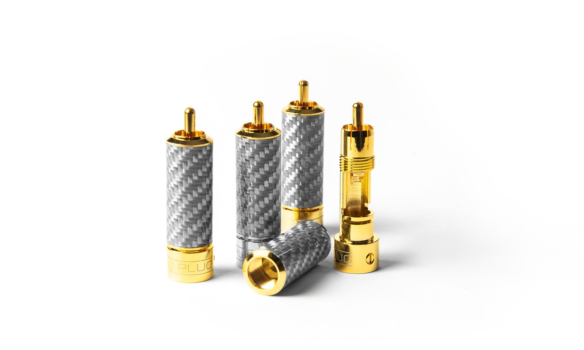 TCI True-Plug™ White GF Gold plated Locking RCA